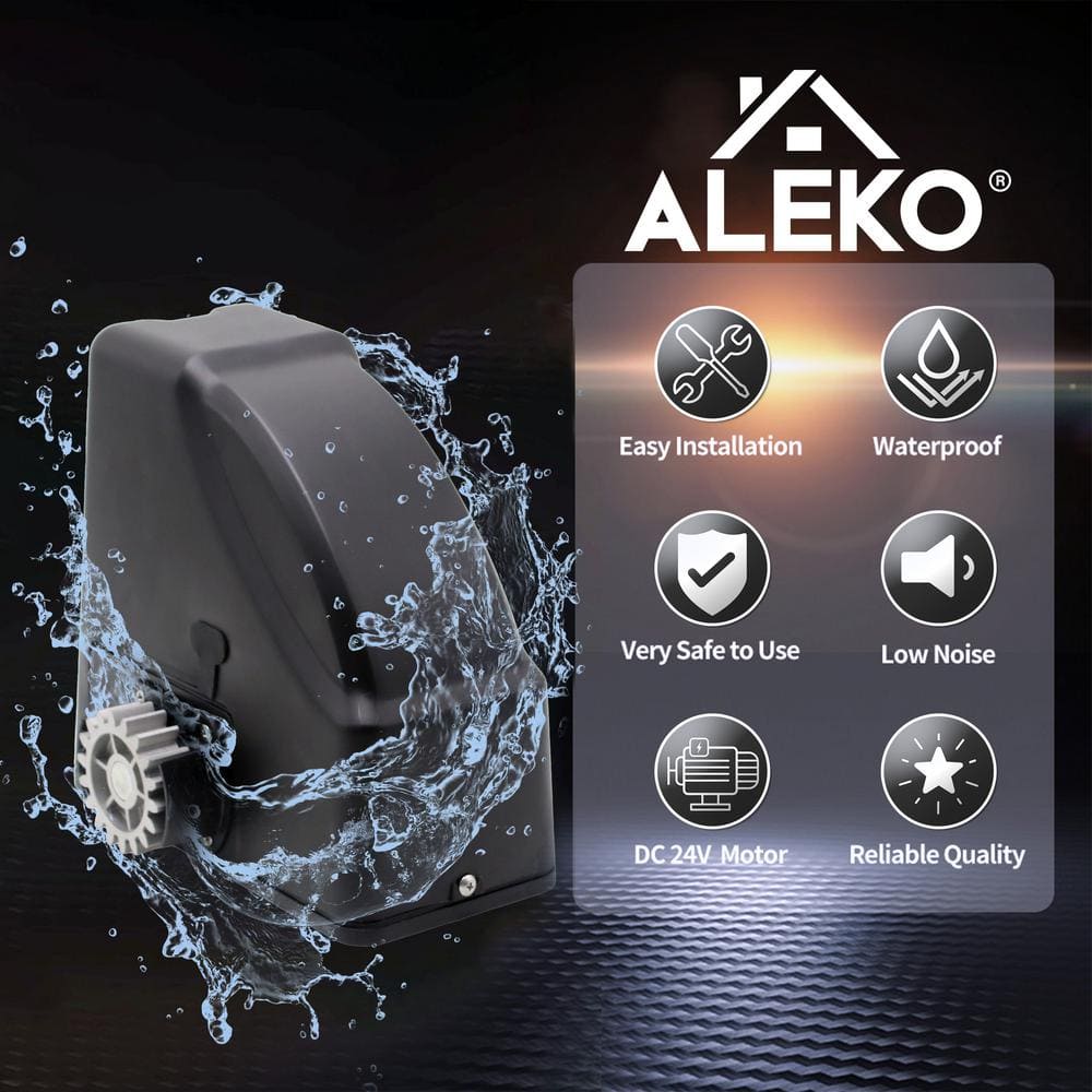 ALEKO Gear-Driven Sliding Gate Opener - AR500 Basic Kit
