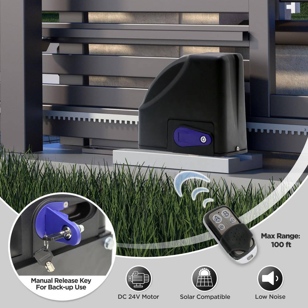 ALEKO Gear-Driven Sliding Gate Opener - AR500 Basic Kit