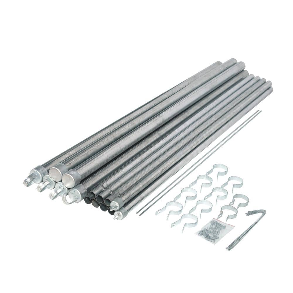 ALEKO 4 ft. x 50 ft. - 11.5 AW Gauge Galvanized Steel Chain Link Fence - Complete Kit
