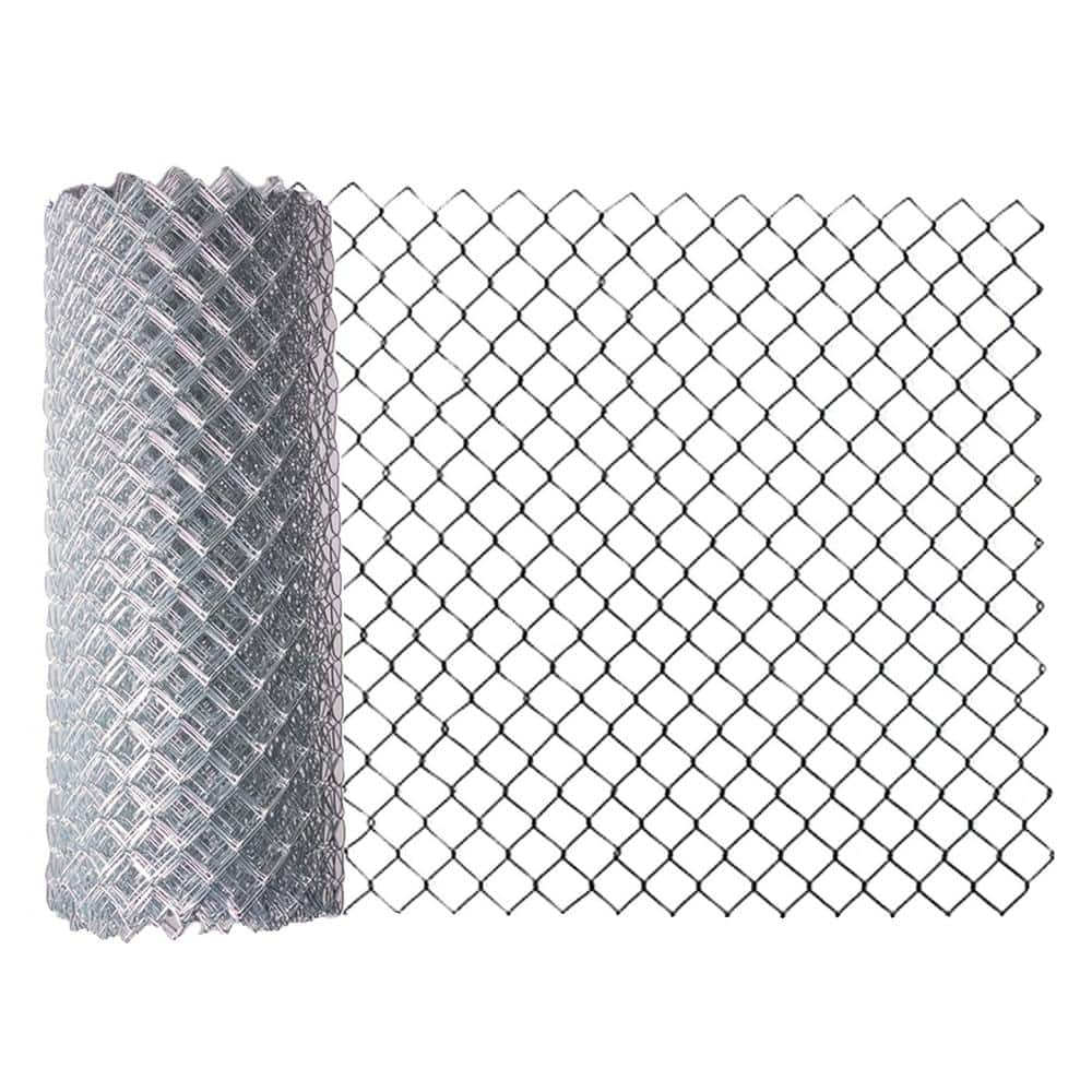 ALEKO 4 ft. x 50 ft. - 11.5 AW Gauge Galvanized Steel Chain Link Fence - Complete Kit