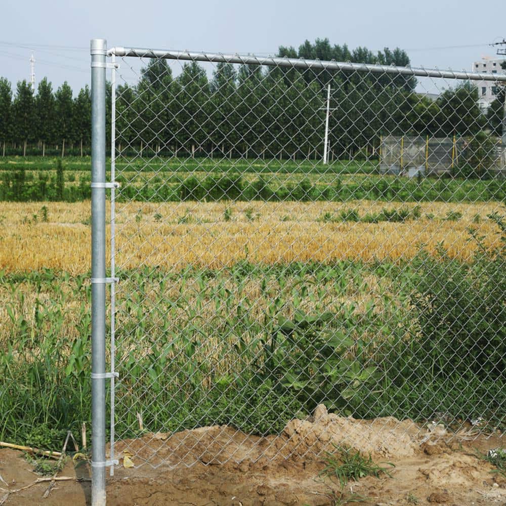 ALEKO 4 ft. x 50 ft. - 11.5 AW Gauge Galvanized Steel Chain Link Fence - Complete Kit