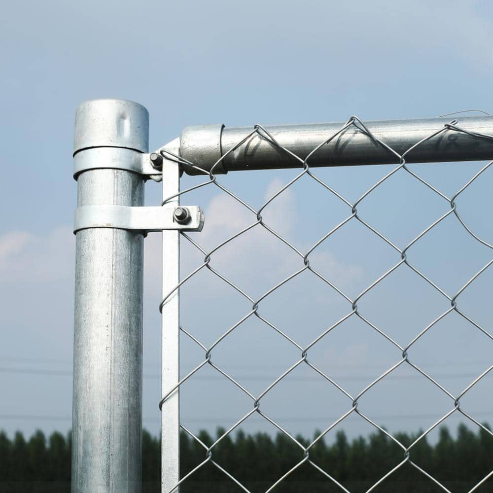ALEKO Galvanized Steel Chain Link Fence-Complete Kit 4 ft. x 50 ft. 12.5 AW Gauge