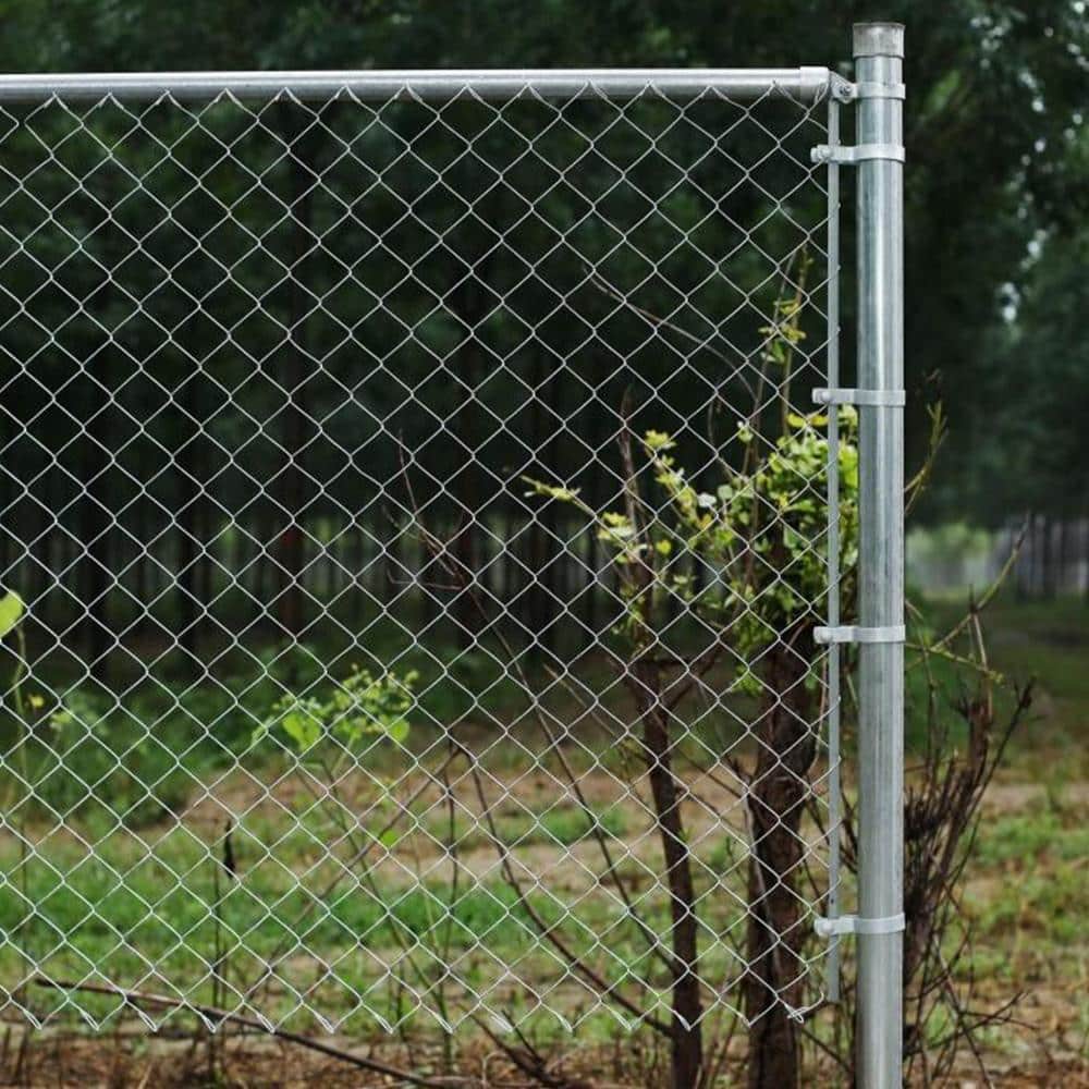 ALEKO Galvanized Steel Chain Link Fence-Complete Kit 4 ft. x 50 ft. 12.5 AW Gauge