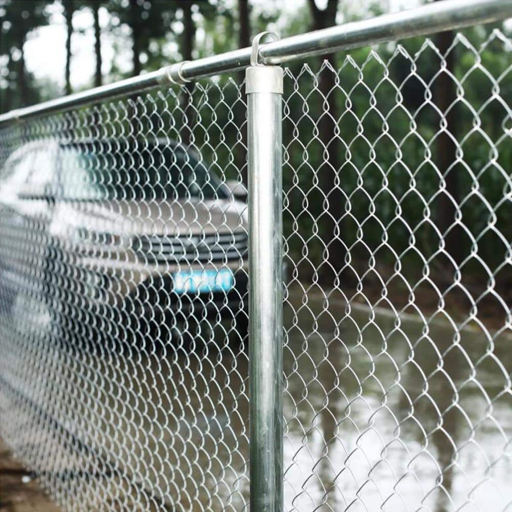 ALEKO Galvanized Steel Chain Link Fence-Complete Kit 4 ft. x 50 ft. 12.5 AW Gauge