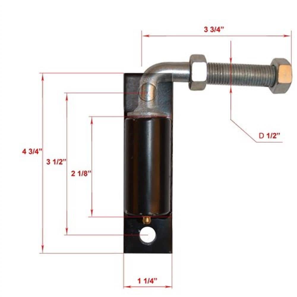 ALEKO 1/2 in. Small Hinge J-bolt For Driveway Gates