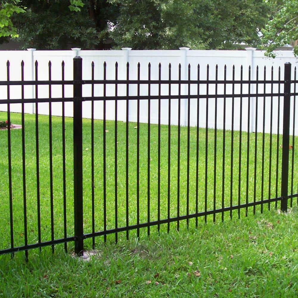 ALEKO 8 ft. x 6 ft. 8-Panel Steel Fence Kit-Straight Top Style Each