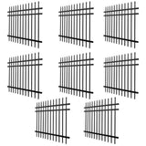 ALEKO 8 ft. x 6 ft. 8-Panel Steel Fence Kit-Straight Top Style Each