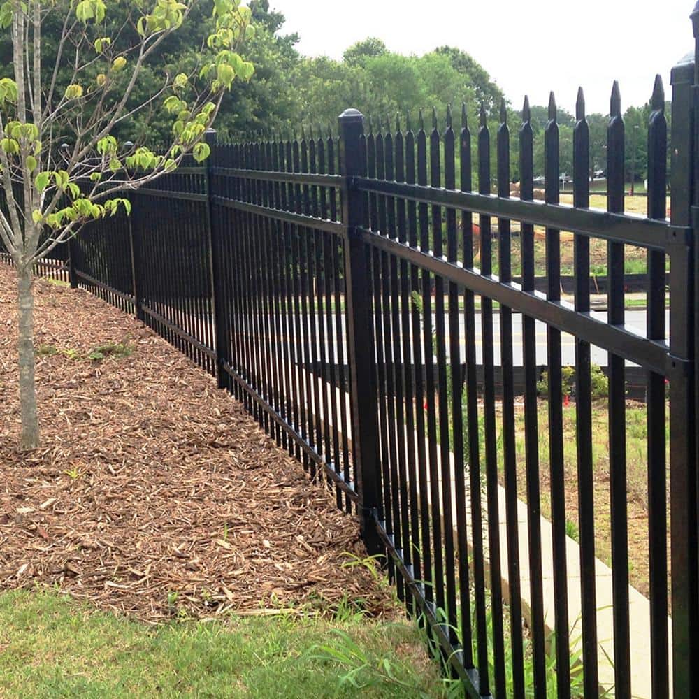 ALEKO 8 ft. x 6 ft. 8-Panel Steel Fence Kit-Straight Top Style Each