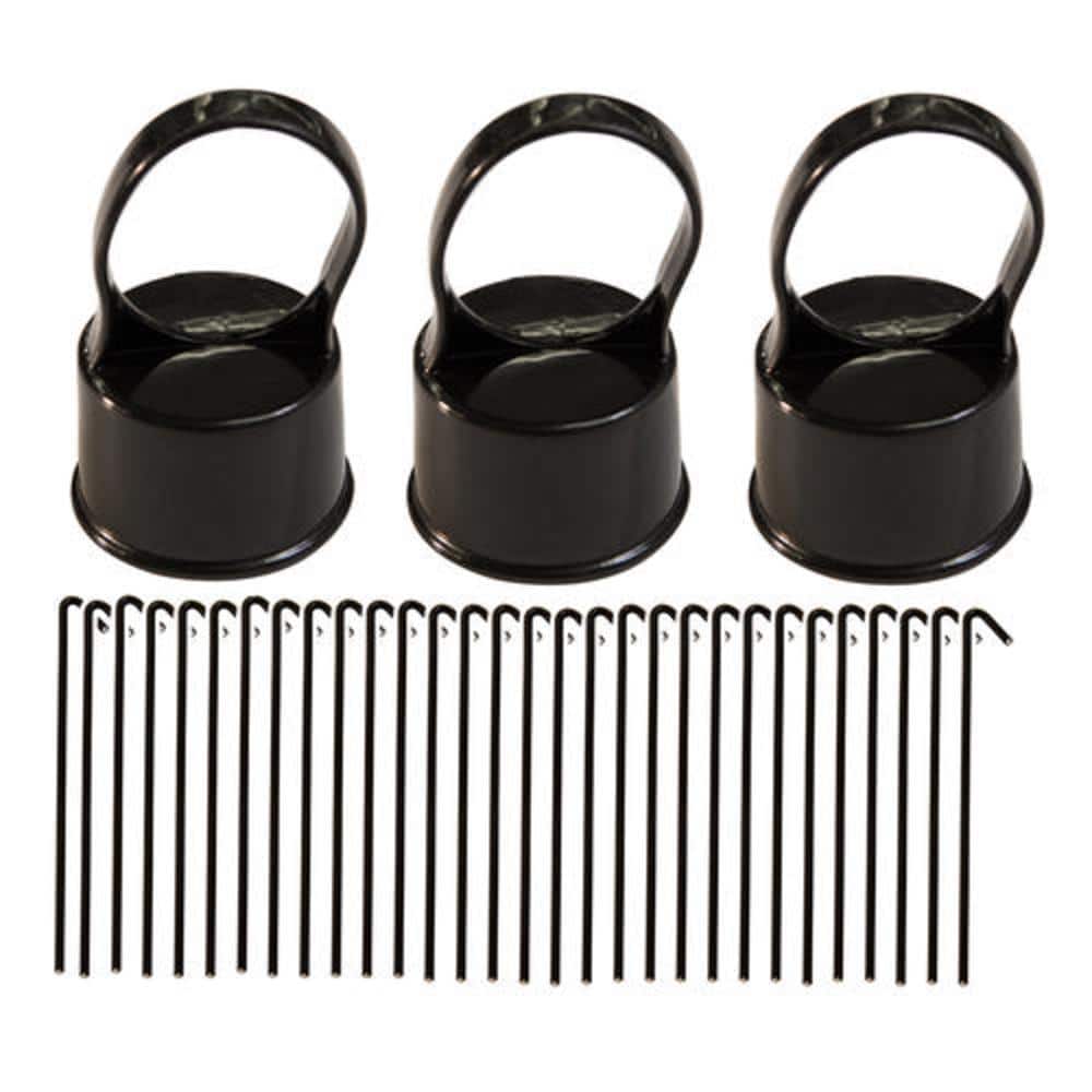 allFENZ 1-5/8 in. Metal Black Line Post Fittings Kit