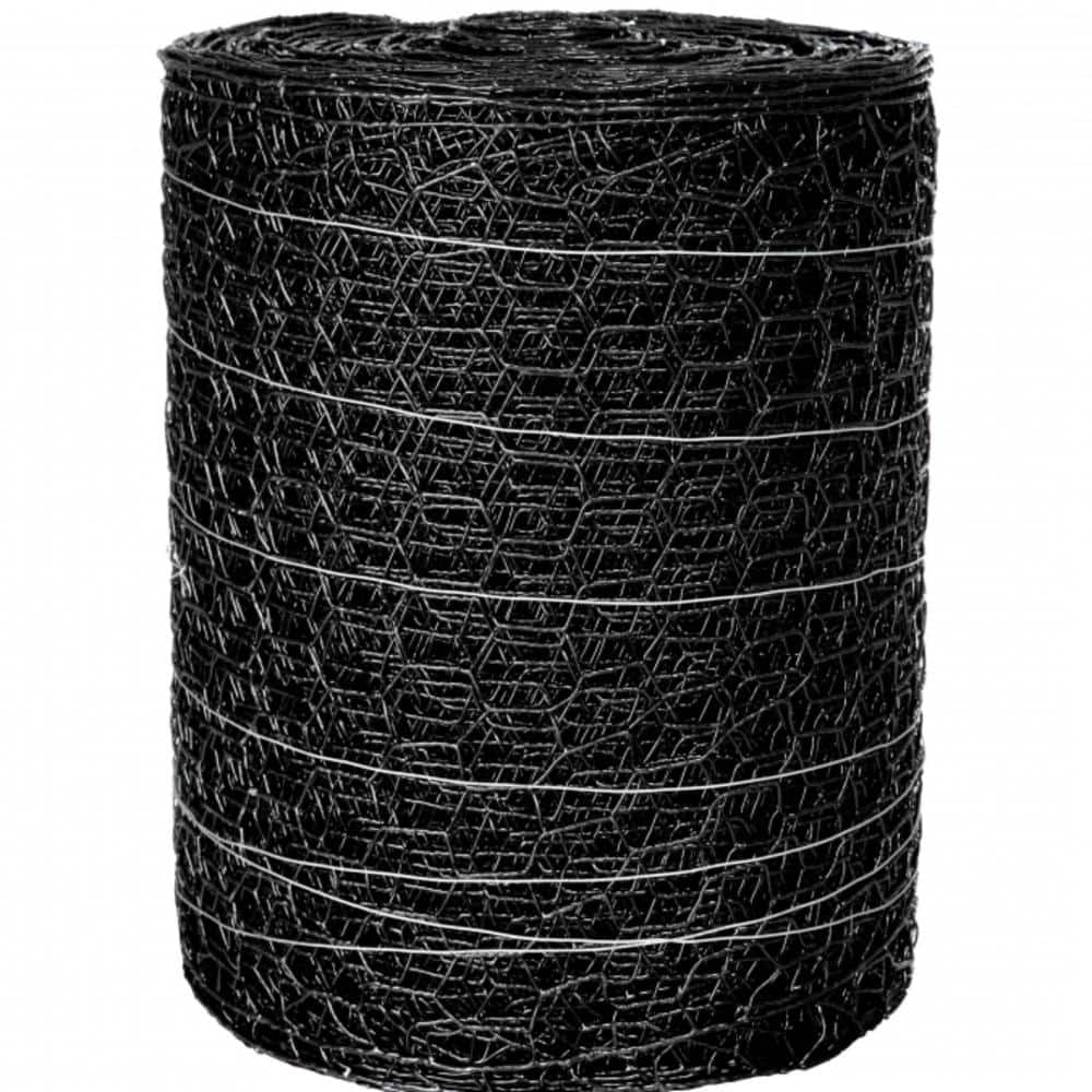 allFENZ 150 ft. x 24 in. Black PVC Poultry Netting
