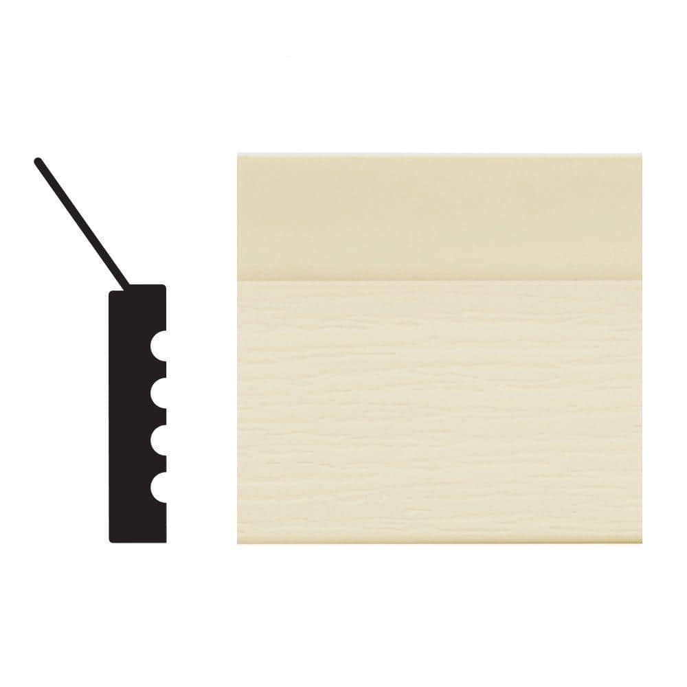 Royal Mouldings 2149 7/16 in. x 2 in. x 84 in. PVC Almond Garage Door Stop Molding