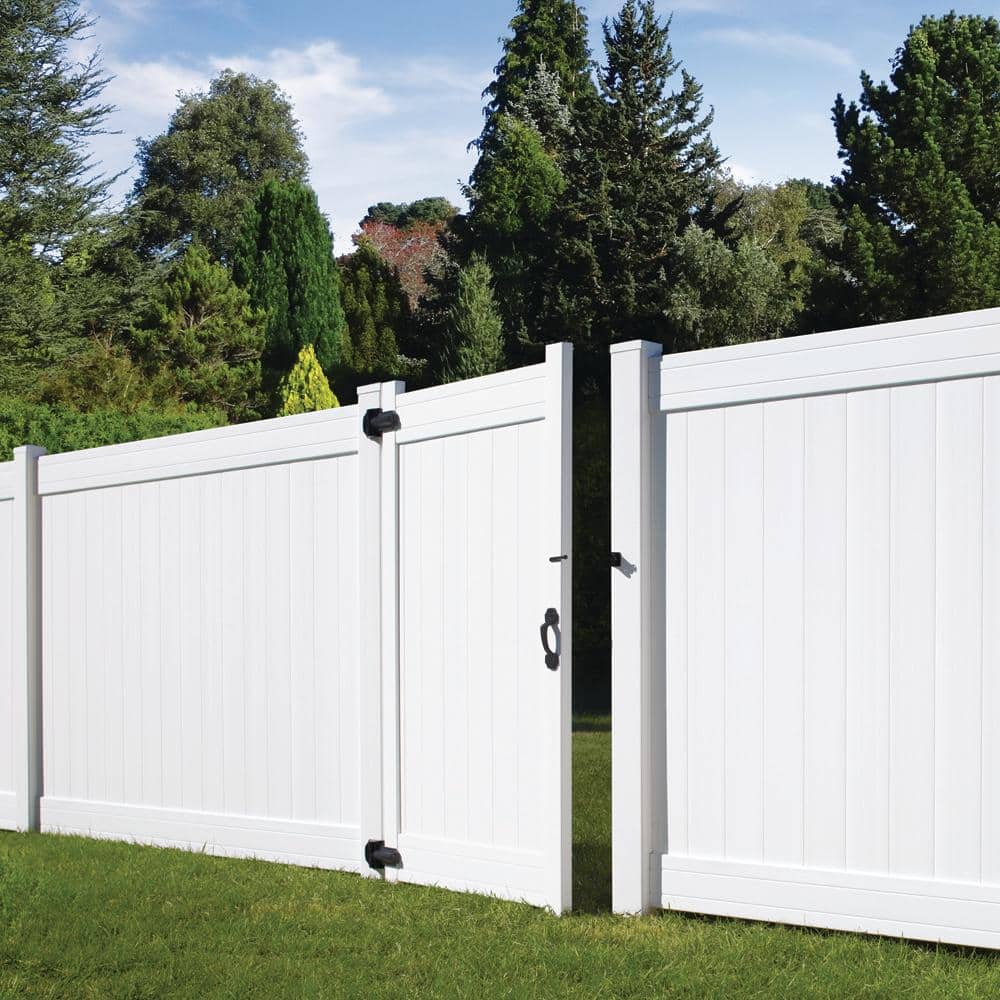 Veranda 5 in. x 5 in. x 8 ft. Fairfax Almond Vinyl Privacy Fence Corner Post