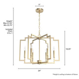 Hunter Zoanne 6-Light Alturas Gold Geometric Chandelier