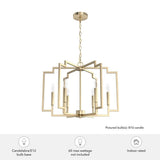 Hunter Zoanne 6-Light Alturas Gold Geometric Chandelier