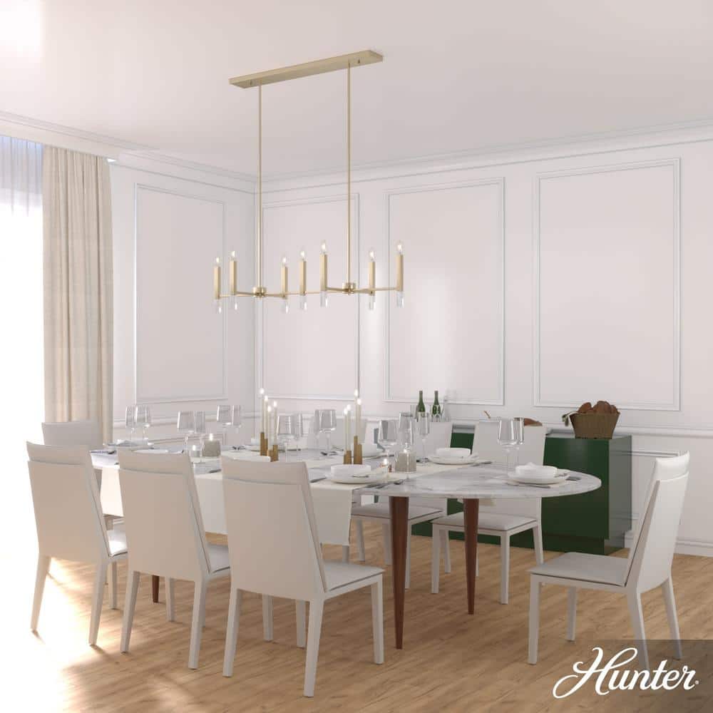 Hunter Sunjai 7-Light Alturas Gold Candlestick Chandelier