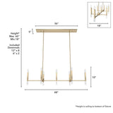 Hunter Sunjai 7-Light Alturas Gold Candlestick Chandelier
