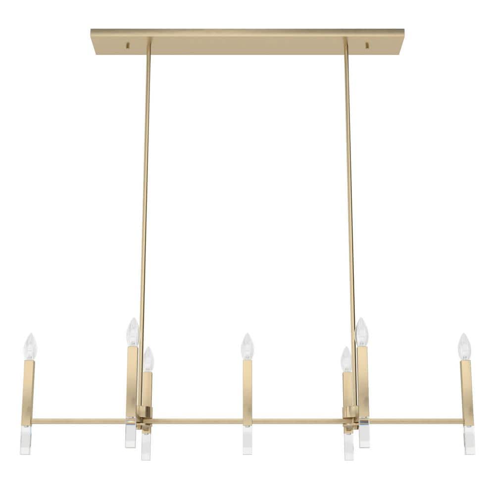 Hunter Sunjai 7-Light Alturas Gold Candlestick Chandelier