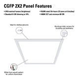 Metalux 2 ft. x 2 ft. 3416 Lumens Integrated LED Panel Light 4000K