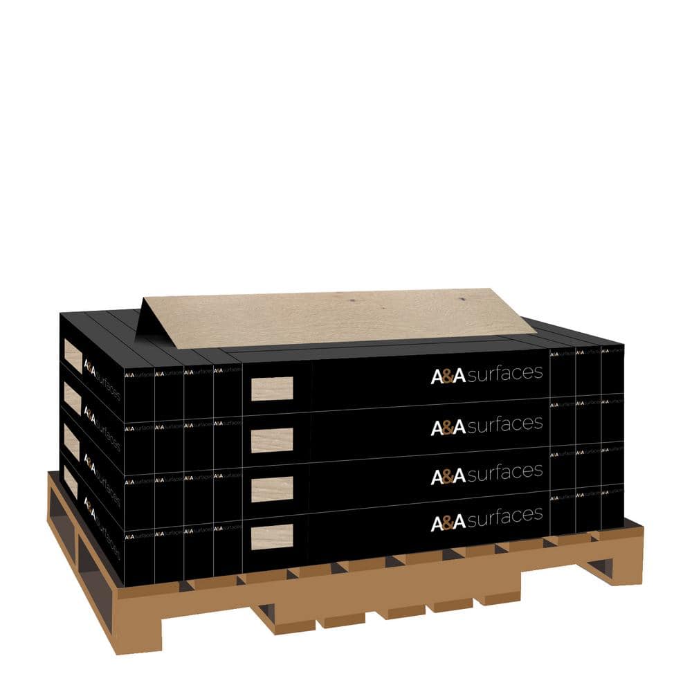 A&A Surfaces Woodridge Amadeus Oak 0.28 in. x 6.5 in. Waterproof Wire Brushed Engineered Hardwood Flooring (1040.16 sq. ft./pallet)