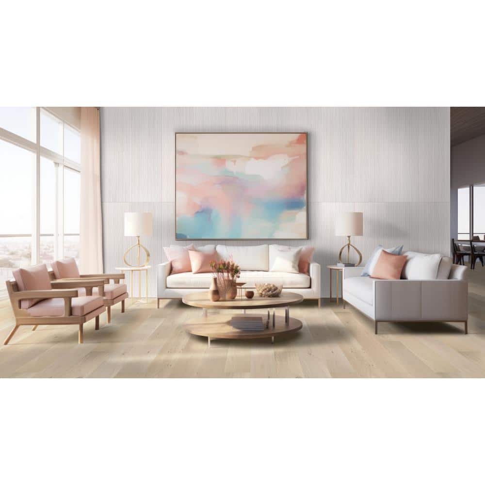 A&A Surfaces Woodridge Amadeus Oak 0.28 in. x 6.5 in. Waterproof Wire Brushed Engineered Hardwood Flooring (21.67 sq. ft./case)