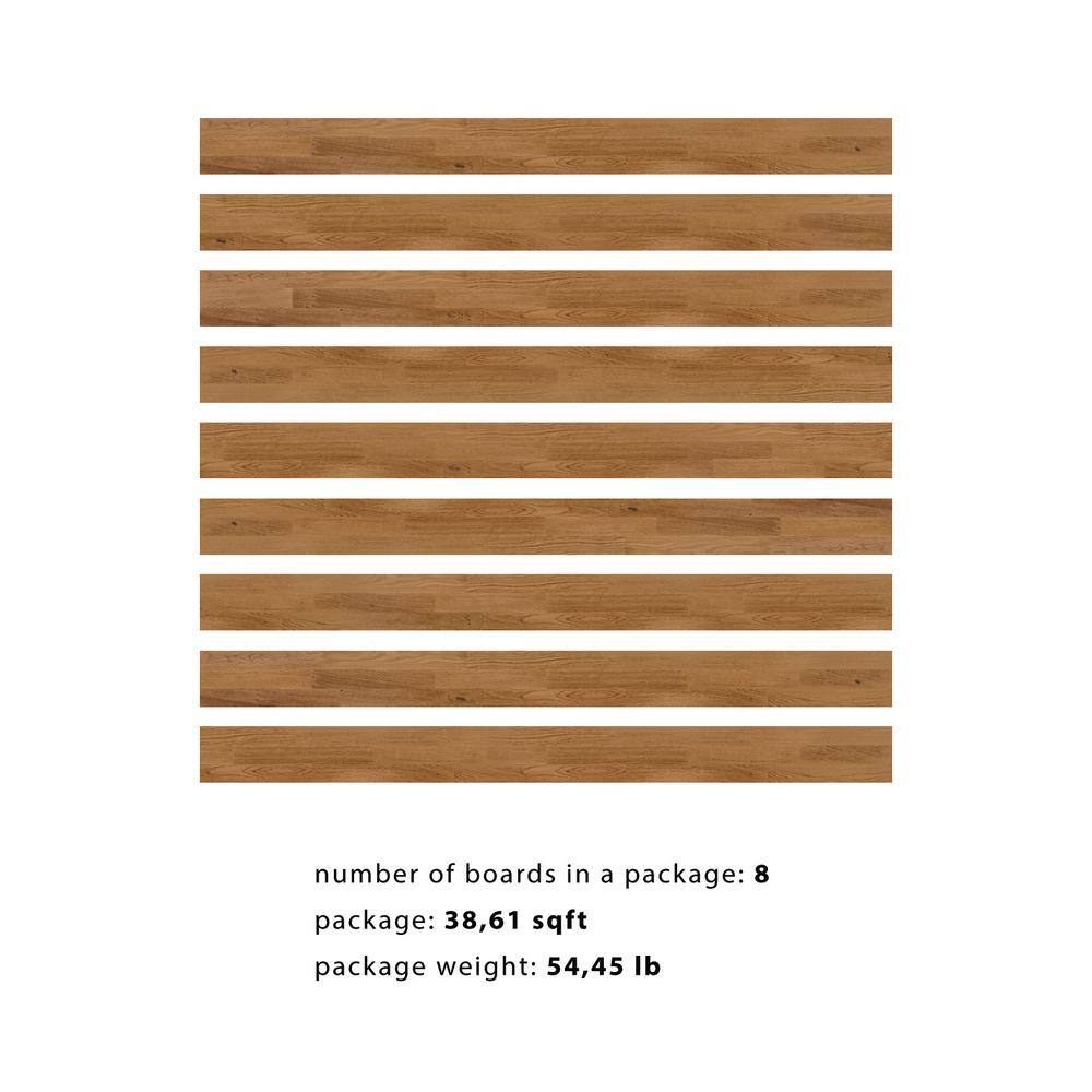Baltic Wood Amber European Oak 1/2 in. T x 7.2 in. W Click Lock Wire Brushed Engineered Hardwood Flooring (38.6 sq.ft./case)