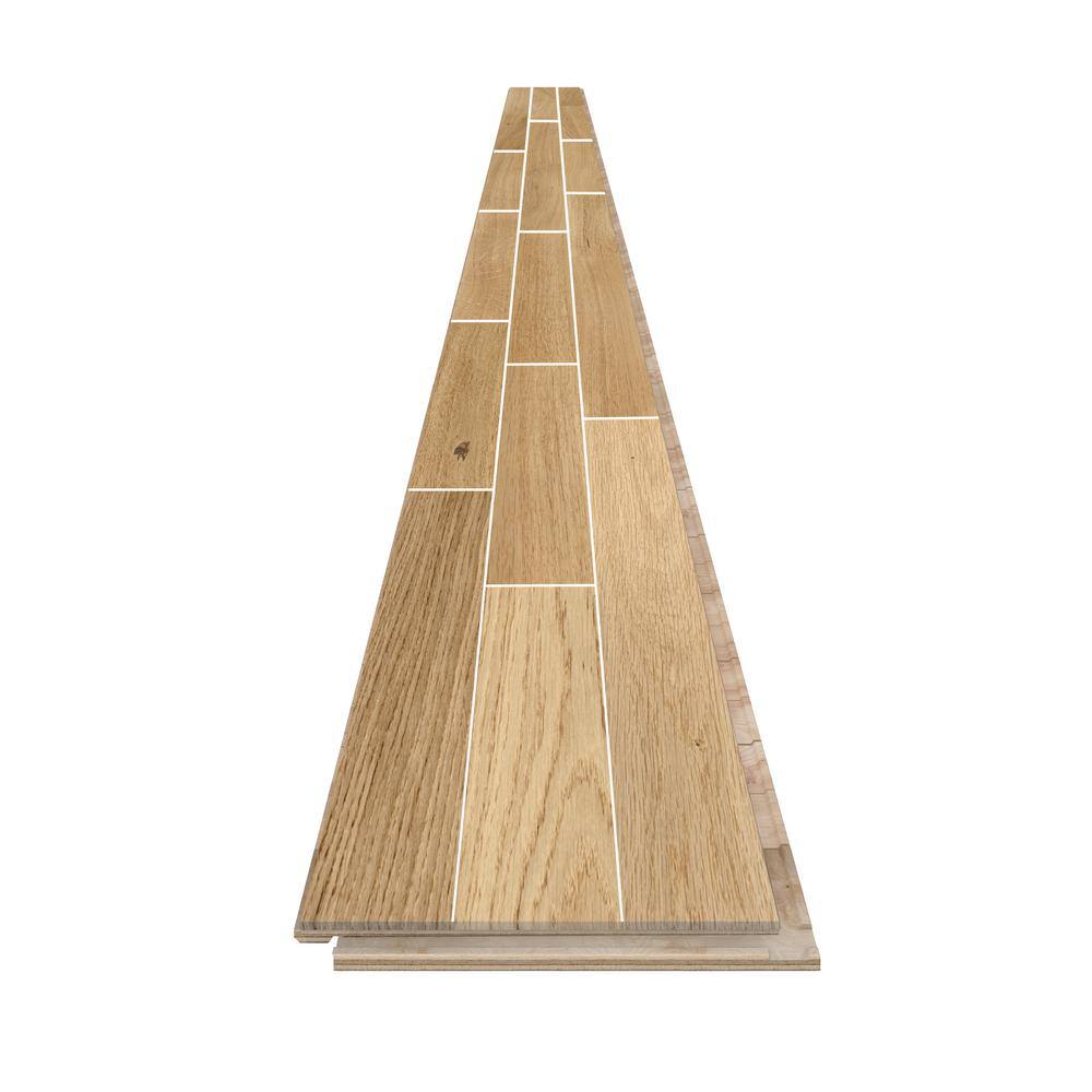 Baltic Wood Amber European Oak 1/2 in. T x 7.2 in. W Click Lock Wire Brushed Engineered Hardwood Flooring (38.6 sq.ft./case)