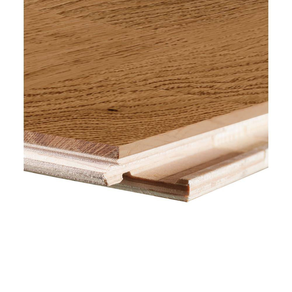 Baltic Wood Amber European Oak 1/2 in. T x 7.2 in. W Click Lock Wire Brushed Engineered Hardwood Flooring (38.6 sq.ft./case)