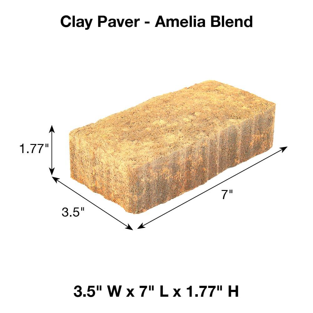 Pavestone Clayton 7 in. L x 3.5 in. W x 1.77 in. H Amelia Blend Concrete Paver (840-Pieces/143 sq. ft./Pallet)