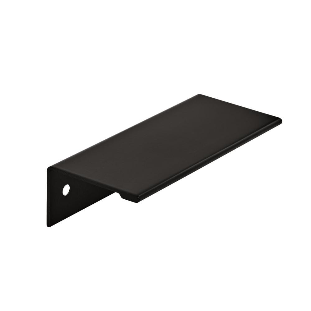 Amerock Edge Pull 3 in (76 mm) Center-to-Center Flat/Matte Black Cabinet Drawer Pull, 10-Pack