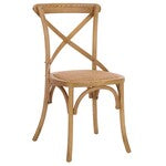 Safavieh Franklin X-Back Farmhouse Dining Side Chairs, Set of 2 (19.7" W x 21.3" D x 35" H)
