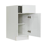 LIFEART CABINETRY Anchester Assembled 12x34.5x24 in. Base Cabinet with 1 Door and 1 Drawer in Classic White