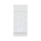 LIFEART CABINETRY Anchester Assembled 12x34.5x24 in. Base Cabinet with 1 Door and 1 Drawer in Classic White