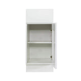 LIFEART CABINETRY Anchester Assembled 12x34.5x24 in. Base Cabinet with 1 Door and 1 Drawer in Classic White
