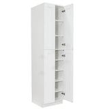 LIFEART CABINETRY Anchester White Plywood Shaker Stock Assembled Tall Pantry Kitchen Cabinet (24 in. W x 96 in. H x 24 in. D)