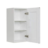 LIFEART CABINETRY Anchester Assembled 21x30x12 in. 1 Door Wall Cabinet with 2 Shelves in Classic White