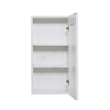 LIFEART CABINETRY Anchester Assembled 21x30x12 in. 1 Door Wall Cabinet with 2 Shelves in Classic White