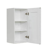 LIFEART CABINETRY Anchester Assembled 21x36x12 in. 1 Door Wall Cabinet with 2 Shelves in Classic White