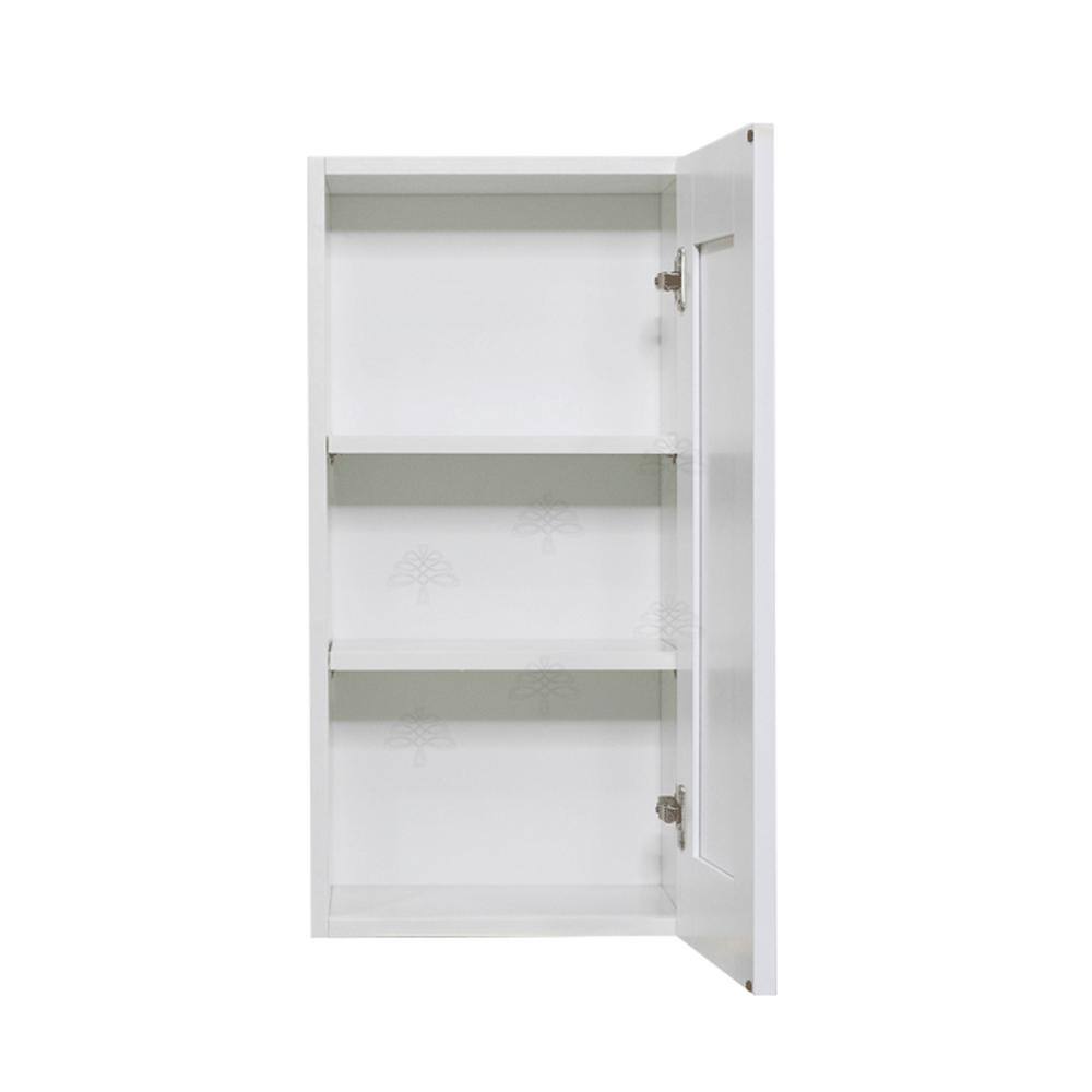 LIFEART CABINETRY Anchester Assembled 21x36x12 in. 1 Door Wall Cabinet with 2 Shelves in Classic White