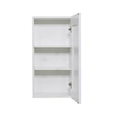 LIFEART CABINETRY Anchester Assembled 21x36x12 in. 1 Door Wall Cabinet with 2 Shelves in Classic White