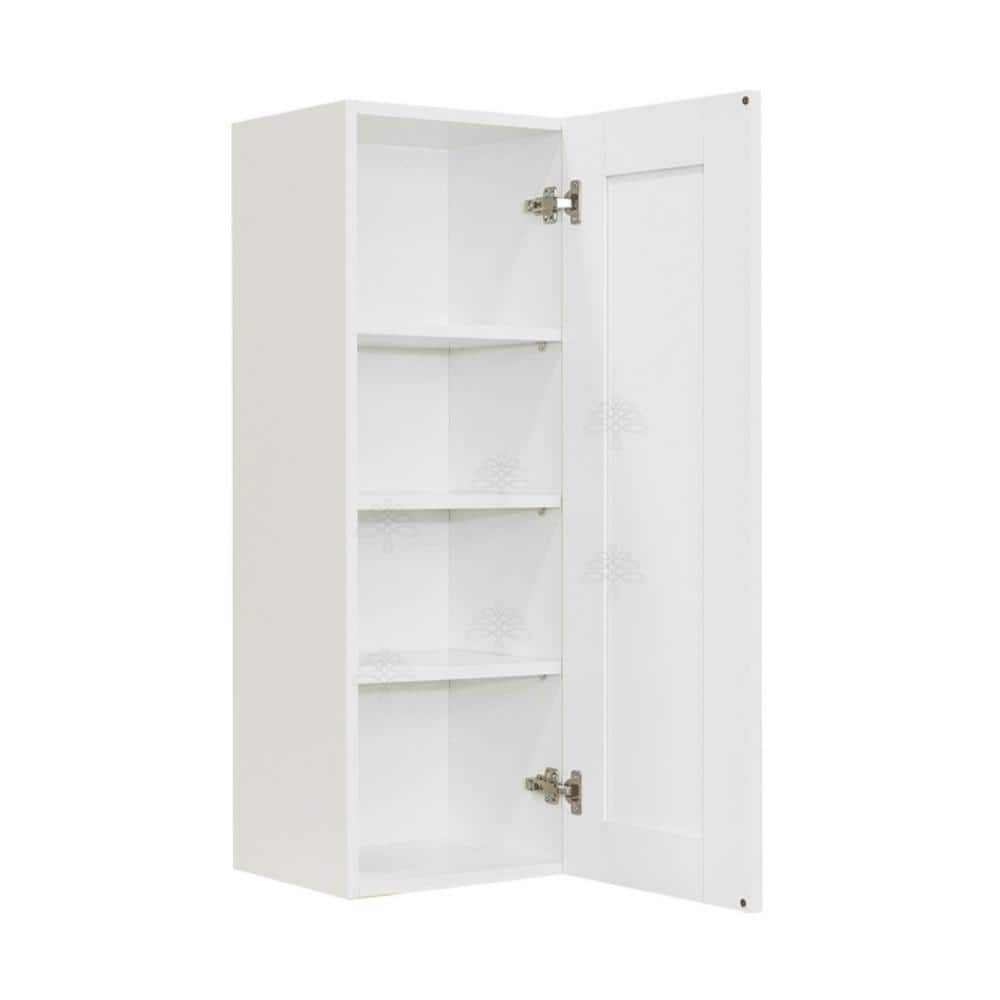 LIFEART CABINETRY Anchester Assembled 21x42x12 in. 1 Door Wall Cabinet with 3 Shelves in Classic White