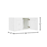 LIFEART CABINETRY Anchester Assembled 36x12x12 in. 2-Door Wall Cabinet with no Shelf in Classic White