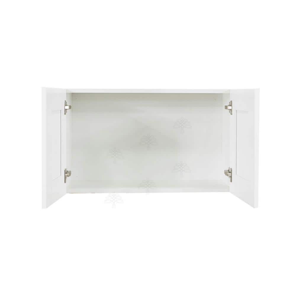 LIFEART CABINETRY Anchester Assembled 36x18x12 in. 2-Door Wall Cabinet with no Shelf in Classic White