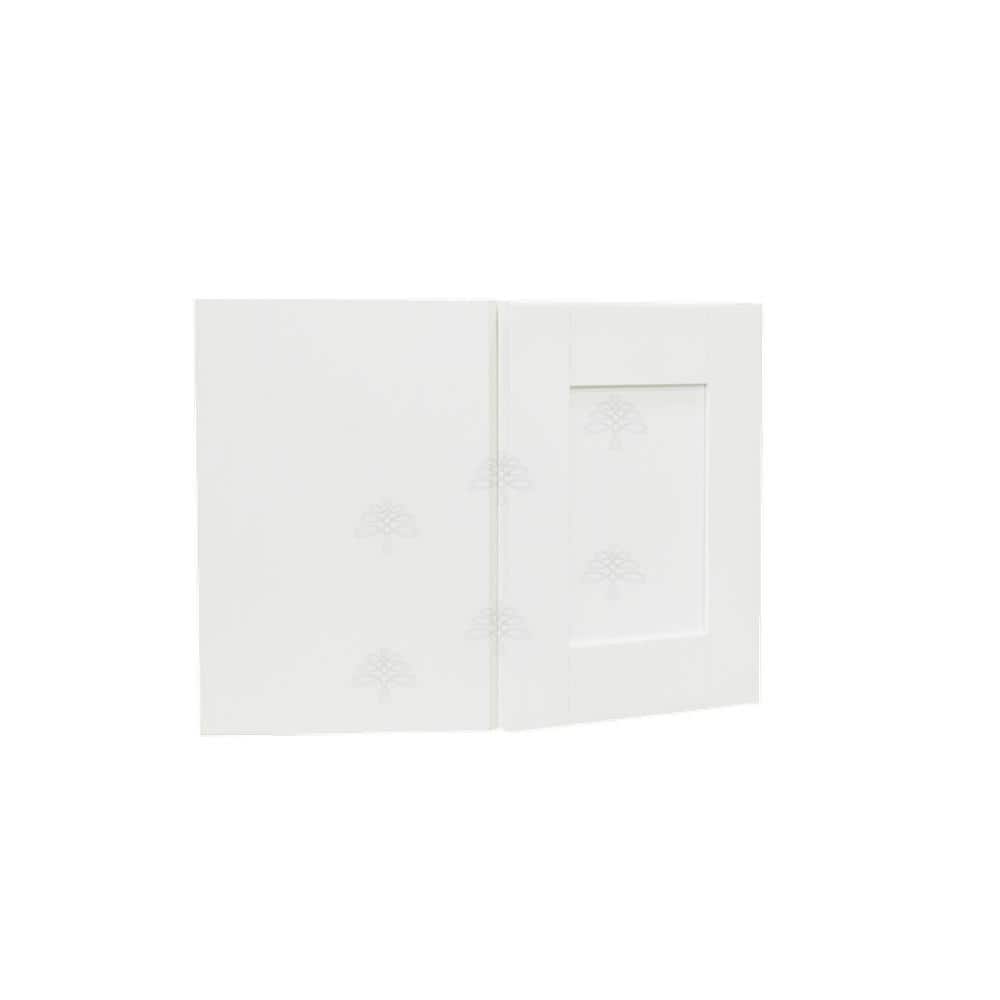 LIFEART CABINETRY Anchester Assembled 24 in. x 12 in. x 12 in. Wall Diagonal Cabinet with 1 Door in White