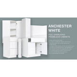 LIFEART CABINETRY Anchester Assembled 24 in. x 15 in. x 12 in. Wall Diagonal Cabinet with 1 Door in White