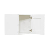 LIFEART CABINETRY Anchester Assembled 24 in. x 18 in. x 12 in. Wall Diagonal Cabinet with 1 Door in White