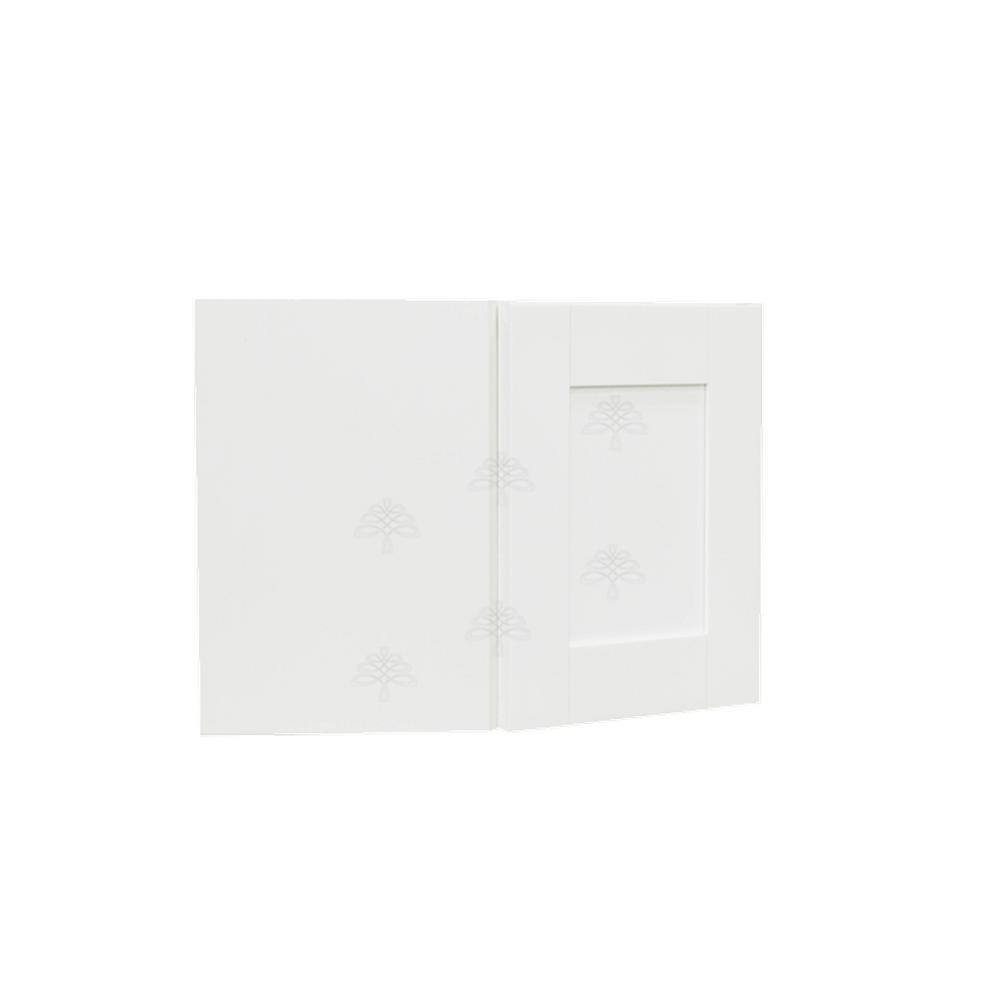 LIFEART CABINETRY Anchester Assembled 24 in. x 18 in. x 12 in. Wall Diagonal Cabinet with 1 Door in White