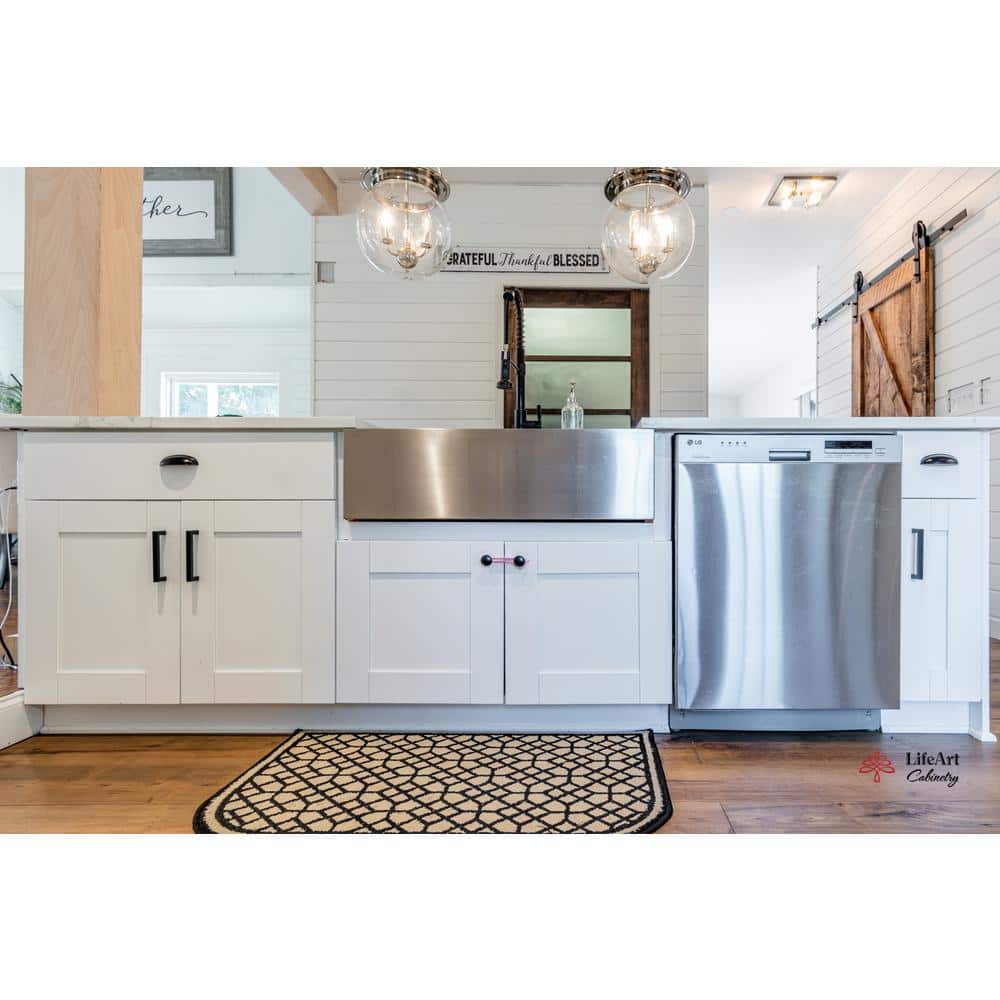 LIFEART CABINETRY Anchester White Plywood Shaker Stock Assembled Wall Corner Kitchen Cabinet (24 in. W x 42 in. H x 15 in. D)