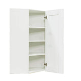 LIFEART CABINETRY Anchester White Plywood Shaker Stock Assembled Wall Corner Kitchen Cabinet (24 in. W x 42 in. H x 15 in. D)