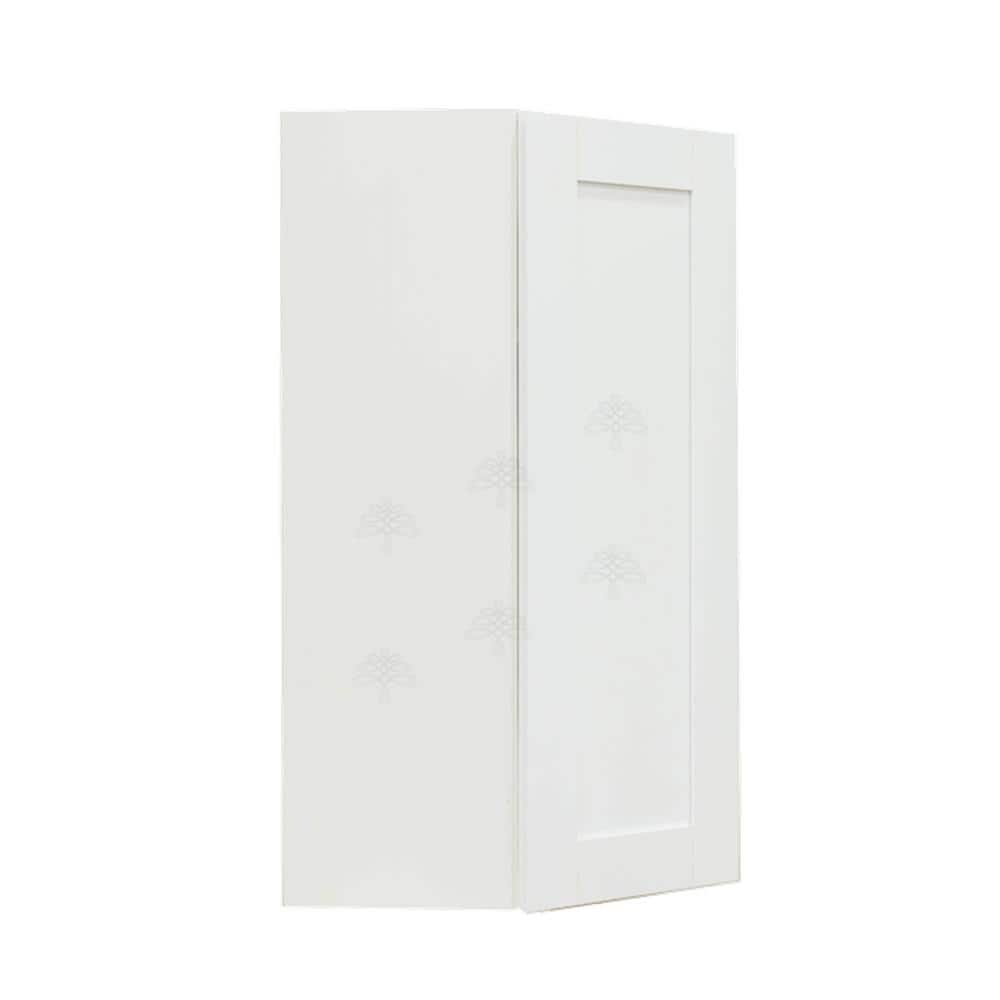 LIFEART CABINETRY Anchester White Plywood Shaker Stock Assembled Wall Corner Kitchen Cabinet (24 in. W x 42 in. H x 12 in. D)