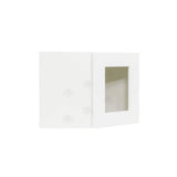 LIFEART CABINETRY Anchester Assembled 24 in. x 12 in. x 12 in. Wall Diagonal Mullion Door Cabinet with 1 Door in White
